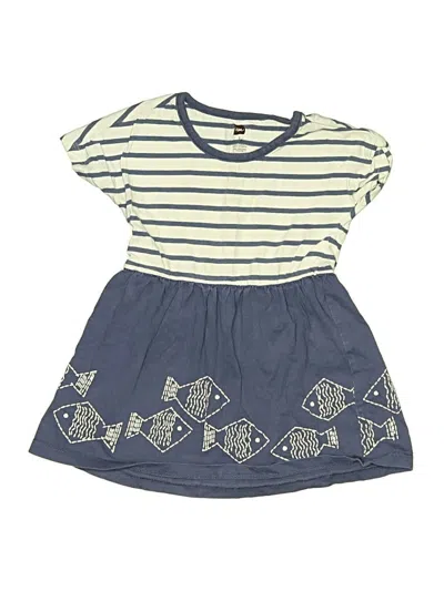 Pre-owned Tea Kids' Dress In Blue
