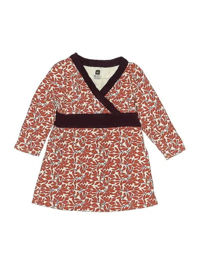 Pre-owned Tea Babies' Dress In Burgundy
