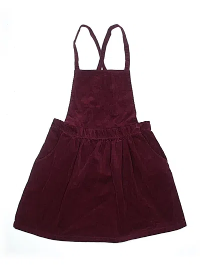 Pre-owned Tea Kids' Dress In Burgundy