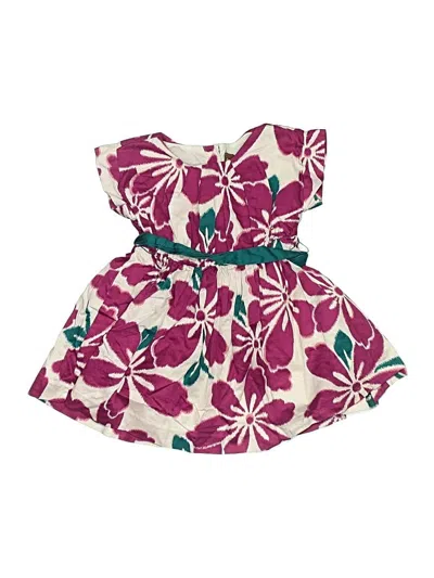 Pre-owned Tea Kids' Dress In Burgundy