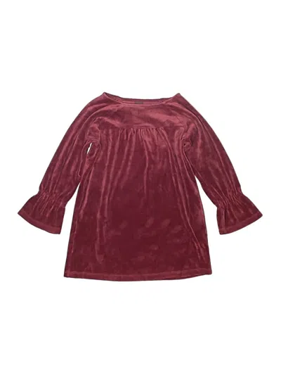 Pre-owned Tea Kids' Dress In Burgundy