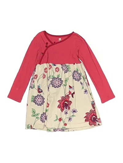 Pre-owned Tea Kids' Dress In Burgundy