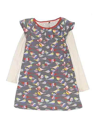 Pre-owned Tea Kids' Dress In Gray