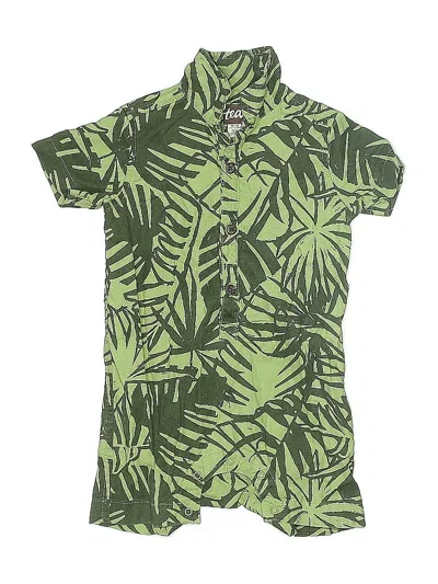 Pre-owned Tea Kids' Dress In Green