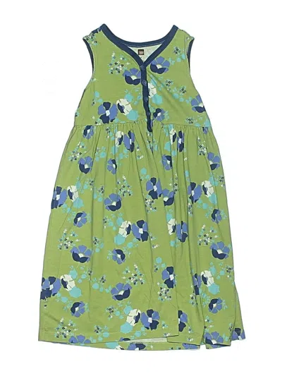 Pre-owned Tea Kids' Dress In Green