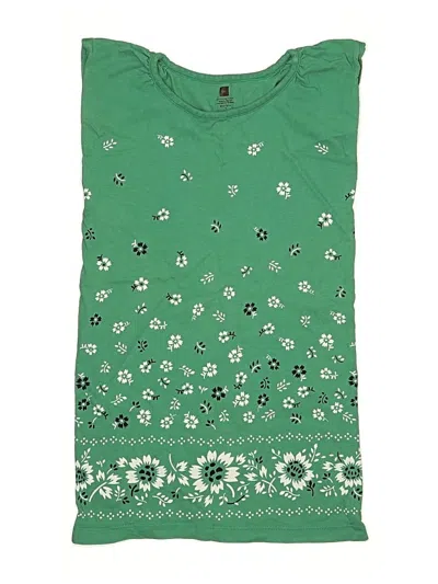 Pre-owned Tea Kids' Dress In Green