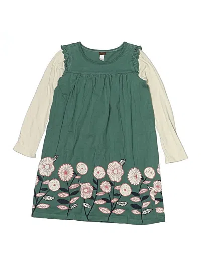 Pre-owned Tea Kids' Dress In Green
