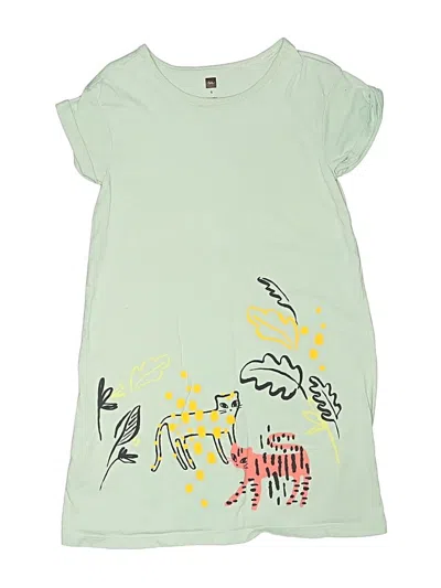Pre-owned Tea Kids' Dress In Green