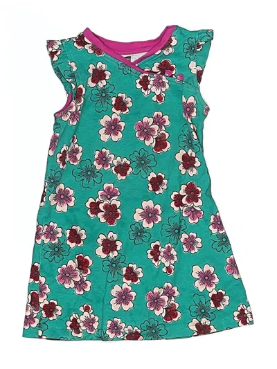 Pre-owned Tea Kids' Dress In Green