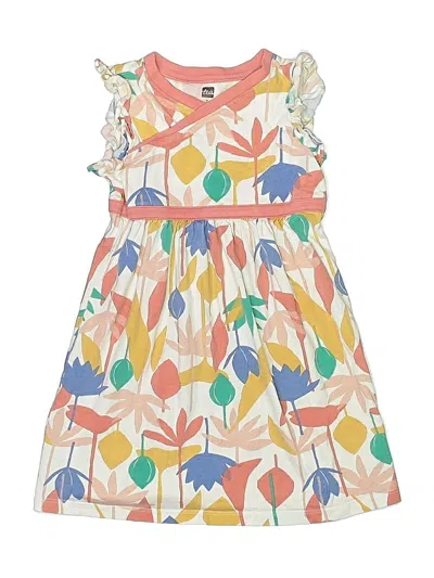 Pre-owned Tea Kids' Dress In Ivory