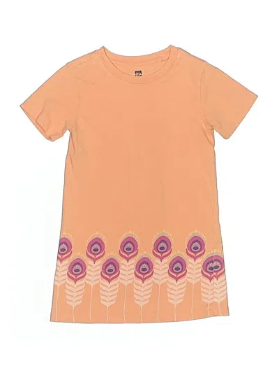 Pre-owned Tea Kids' Dress In Orange