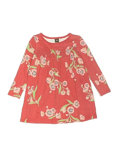 Pre-owned Tea Kids' Dress In Orange
