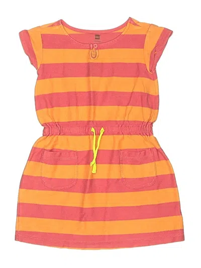 Pre-owned Tea Kids' Dress In Orange