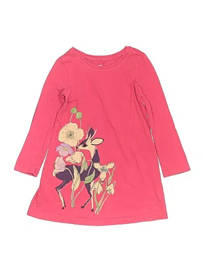 Pre-owned Tea Kids' Dress In Pink