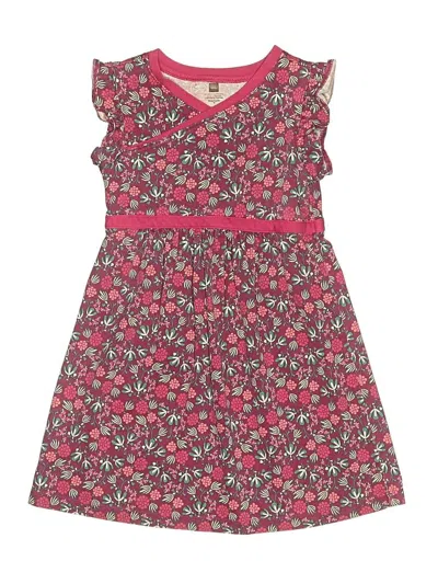 Pre-owned Tea Kids' Dress In Pink