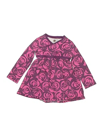 Pre-owned Tea Kids' Dress In Pink