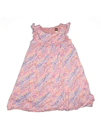 Pre-owned Tea Kids' Dress In Pink