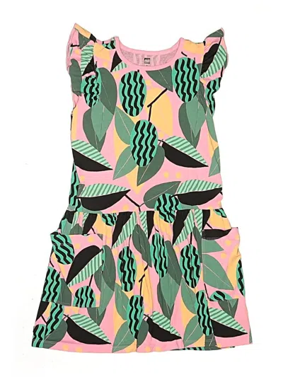 Pre-owned Tea Kids' Dress In Pink