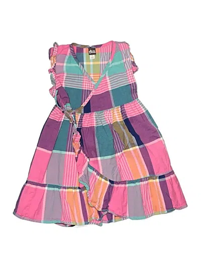 Pre-owned Tea Kids' Dress In Pink