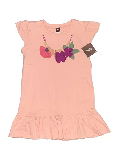 Pre-owned Tea Kids' Dress In Pink