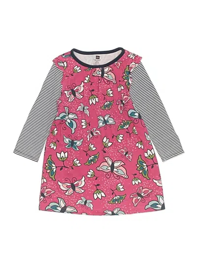 Pre-owned Tea Kids' Dress In Pink