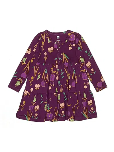 Pre-owned Tea Kids' Dress In Purple