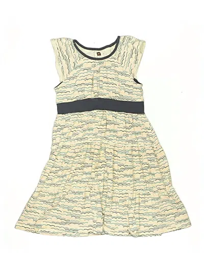 Pre-owned Tea Kids' Dress In White