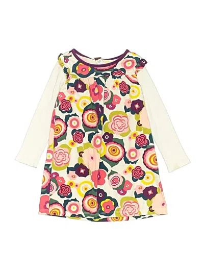 Pre-owned Tea Kids' Dress In White