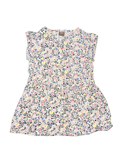 Pre-owned Tea Kids' Dress In White