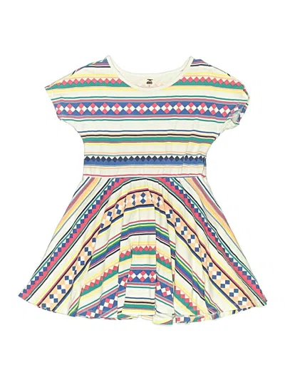 Pre-owned Tea Kids' Dress In White