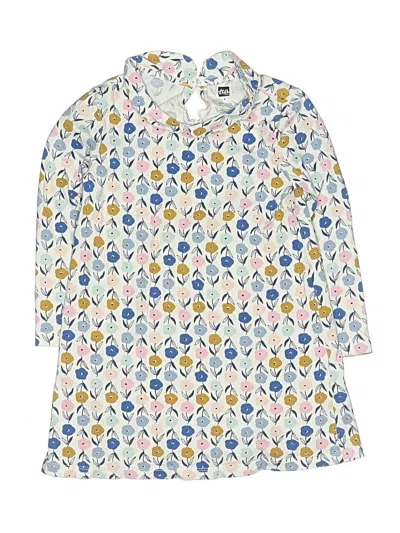 Pre-owned Tea Kids' Dress In White