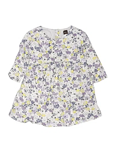 Pre-owned Tea Kids' Dress In White
