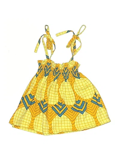 Pre-owned Tea Kids' Dress In Yellow