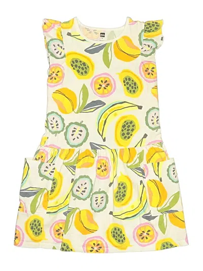 Pre-owned Tea Kids' Dress In Yellow