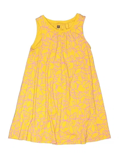 Pre-owned Tea Kids' Dress In Yellow