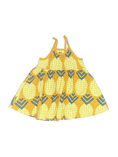 Pre-owned Tea Kids' Dress In Yellow