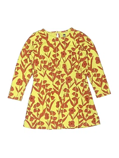 Pre-owned Tea Kids' Dress In Yellow