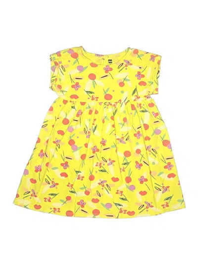 Pre-owned Tea Kids' Dress In Yellow