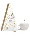 Tea Forte Holiday Winter Advent Bundle 12-pyramid Infusers And Cafe Cup In White