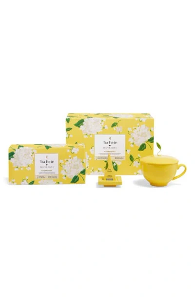 Tea Forte Tea Forté Hydrangea Gift Set In Yellow
