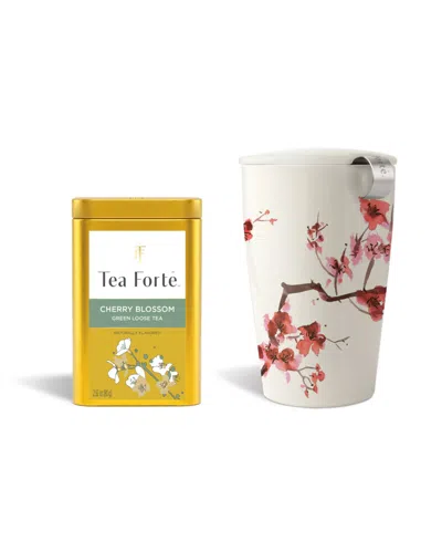 Tea Forte Kati Cherry Blossom Steeping Cup And Loose Tea Canister, 3-pc. In Multi