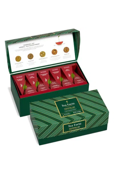 Tea Forte Tea Forté Warming Joy Herbal Tea Presentation Box In Green