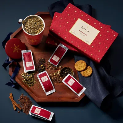 Tea Forte Warming Joy Single Steep Sampler, Set Of 15 In Red