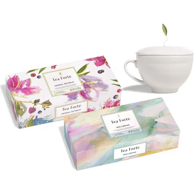 Tea Forte Tea Forté Wellbeing & Herbal Retreat Tea Bundle In No Color