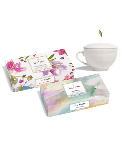 Tea Forte Wellbeing Herbal Retreat Petite Presentation Box With 10 Infusers In Multi