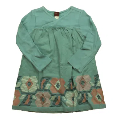 Tea Kids' Girls Aqua Dress In Blue