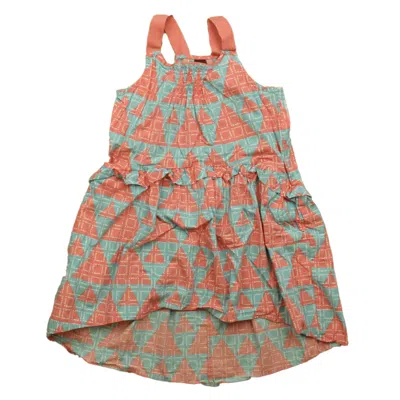 Tea Kids' Girls Blue Pink Dress In Animal Print