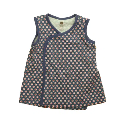 Tea Kids' Girls Blue Pink Stars Dress In Multi