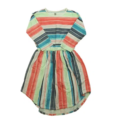 Pre-owned Tea Kids' Girls Blue Purple Pink Dress