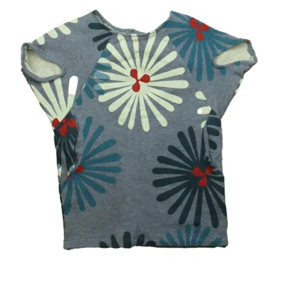 Pre-owned Tea Kids' Girls Blue Red Dress